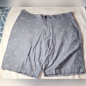 Dockers Classic Fit Perfect Anchor Shorts Size 34 Mens Blue Stretch